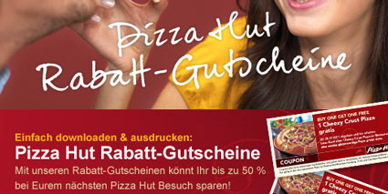 Pizza Hut Gutscheine für 9 Städte (Update)