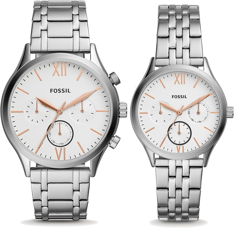 Fossil Fenmore BQ2468SET für 111€ ⌚ – Chronographen-Set (44mm + 34mm) mit Edelstahlarmband