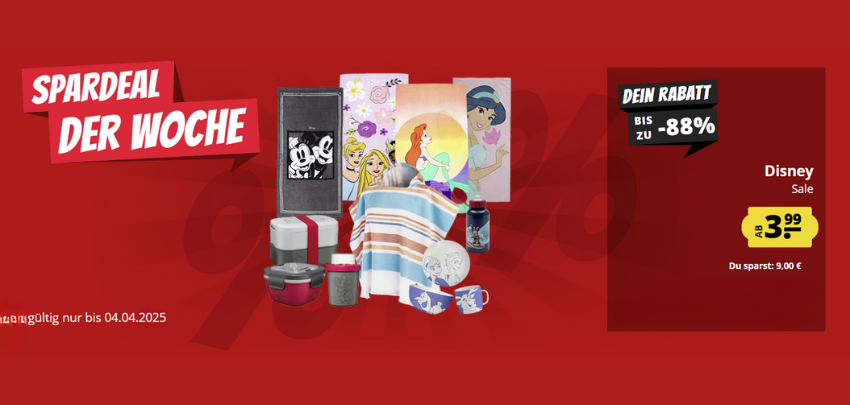 Disney Schnäppchen bei SportSpar für 4€ - liebevolle Details, robuste Qualität, magisches Design