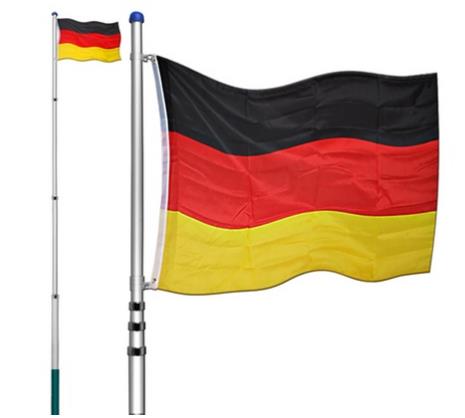 Groupon: Aluminium-Fahnenmast mit Deutschland-Flagge für 16€