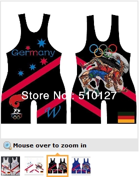 Sportsbekleidung für Ringkampf Gewichtheben Gym Outfit Olympische Fackel  Schulmannschaft für 35,71€ inkl. Versand