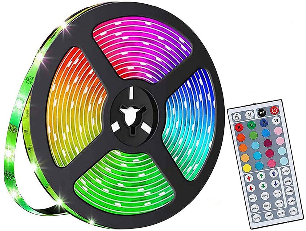 VINGO 10M LED Strip, 300 RGB LEDs Band mit 44 Tasten Fernbedienung, IP65 Wasserdicht, 12V