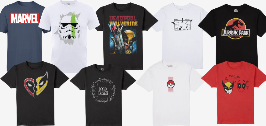 Zavvi: 3 Geek T-Shirts für 20€ inkl. Versand - z.B.: Pokémon, Jurassic Park, Ghostbusters...