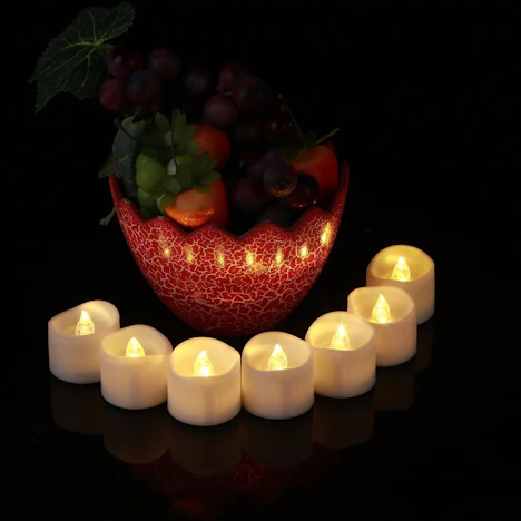 Halloween Flameless LED Timing Tea Light Candles 12pcs