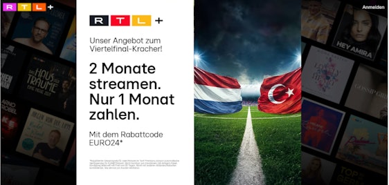 Letzte Chance! 50% Rabatt ⚽️ auf 2 Monate RTL+ Premium für nur 6,99€