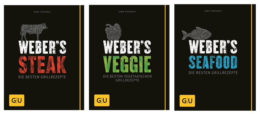 Weber Grillbücher für 10€ - z.B. Veggie, Burger, Seafood oder Steak