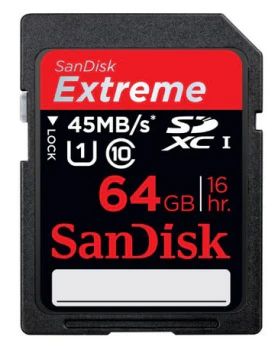 SanDisk Extreme 64GB für 41€ - SDXC-Card, Class 10