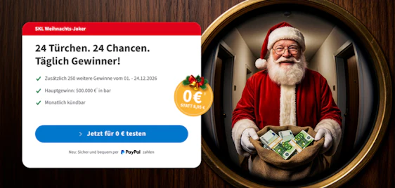 GRATIS! 🎄 SKL Weihnachts-Joker Los mit täglichen Gewinnchancen