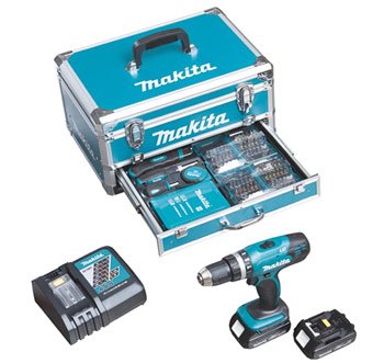Makita Akkuschrauber-/Schlagbohrer inkl. Alukoffer für 200€ - mit 2 Akkus