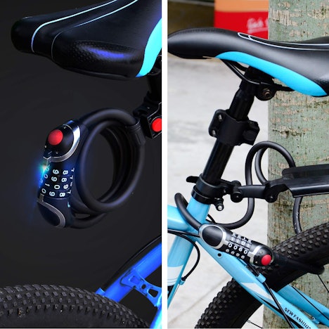 Anti-Diebstahl Sicherheitschloss mit LED Nachtlicht(4-stellig Zahlen 150cm/12mm)