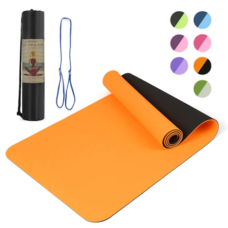 Yoga-Matte - 72 x 24 Zoll rutschfest mit Tragegurt und Aufbewahrungstasche