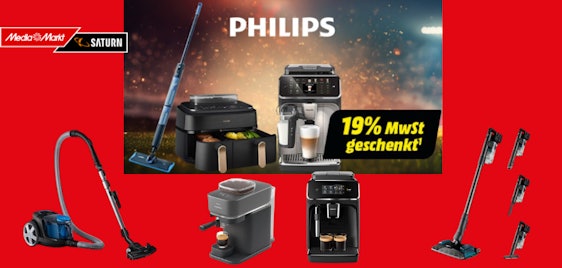 Philips Mwst. geschenkt bei Media Markt Saturn » z.B. LatteGo Kaffeevollautomat Serie 5400 für 387€ ☕🔥 bester Preis jemals!