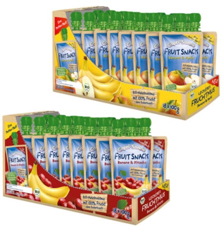 36x Capri Sonne Fruit Snack für 10€ - je 100ml mit Banane und Apfel, Rote Früchte Fruchtmus *UPDATE*