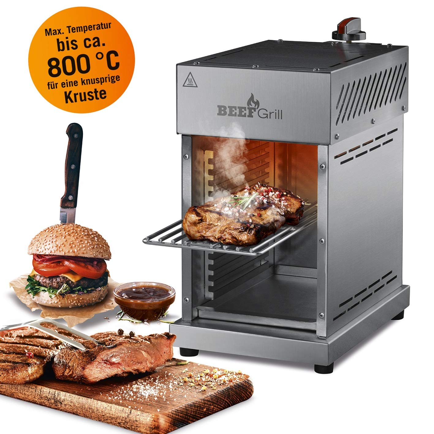 Beef Maker – Hochtemperatur Oberhitze Gasgrill bis 800C°