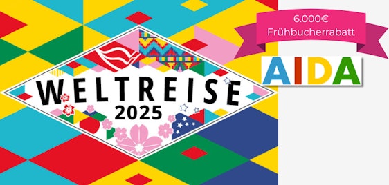 Anschnallen, jetzt kommt's dicke 🚢 AIDAdiva Weltreise für 27.870€ - 133 Tage unterwegs, mit Meerblick-Kabine, ab Hamburg