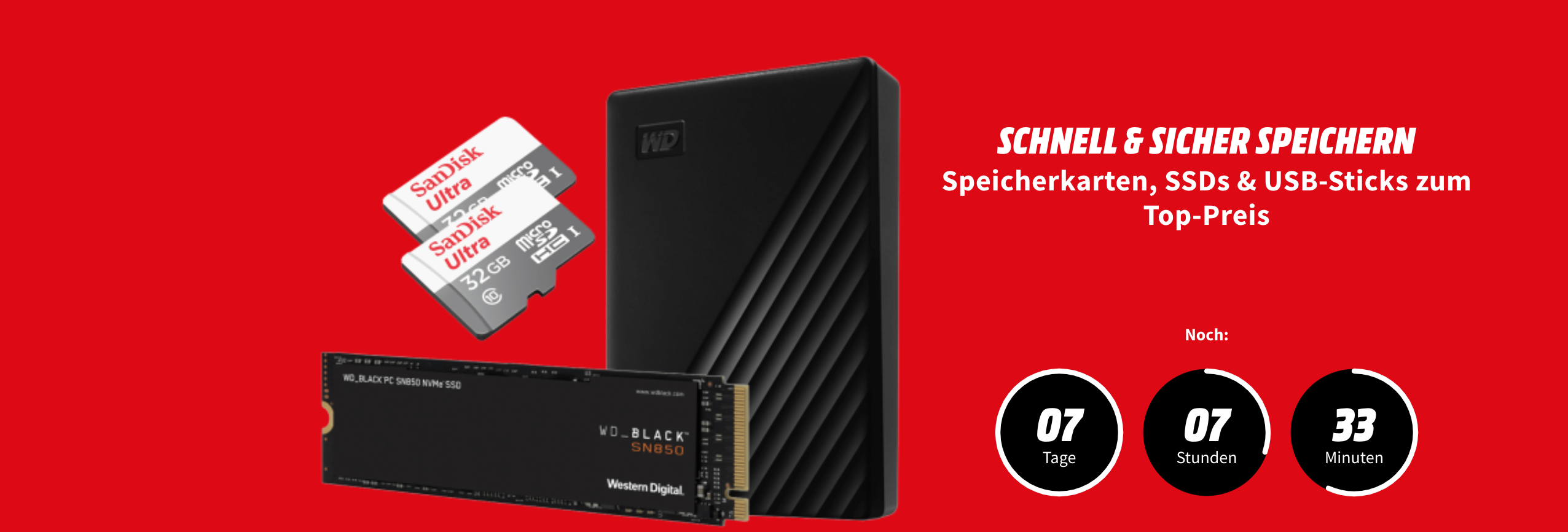 💥 Speicherwoche bei Media Markt/Saturn mit Wochen- &amp; Tagesdeals – z.B.: SanDisk Extreme A2 U3 V30 microSD 64GB für 10€