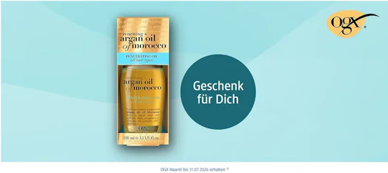 2+1 Aktion OGX Haaröl geschenkt bei dm