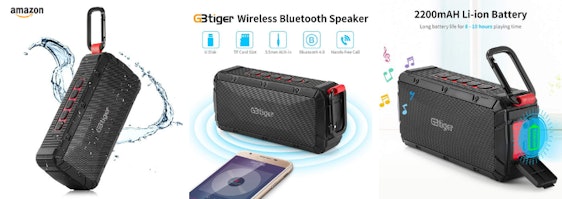 Mobiler Bluetooth 4.0 Lautsprecher wasserfest IPX6 2200mAh Batterie