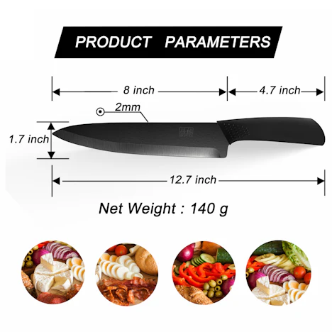 30% OFF 8'' Schwarze Keramik Messer