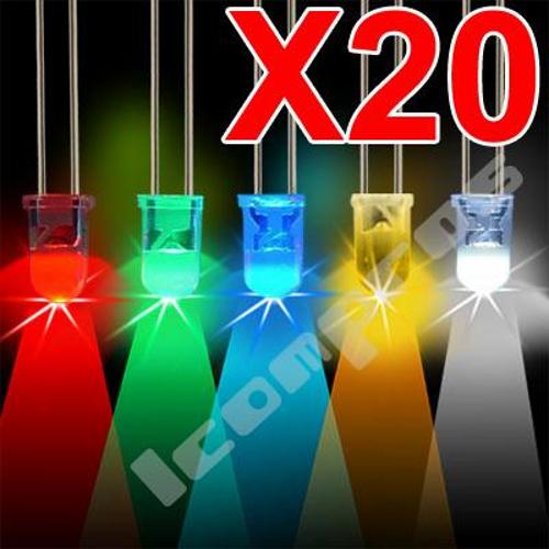 100X LED Lampe Beleuchtung in verschiedenen Farben für 3,19€ inkl. Versand