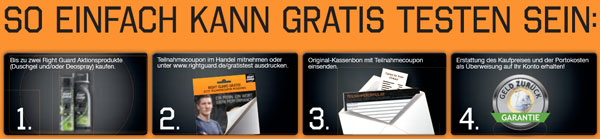 2 Right Guard Produkte kostenlos testen
