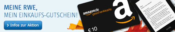 10€ Amazon Gutschein für RWE-Kunden
