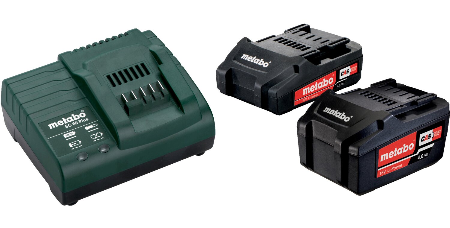 Metabo Basic-Set Akkus und Schnellladegerät 3-teilig für nur 43,88 EUR