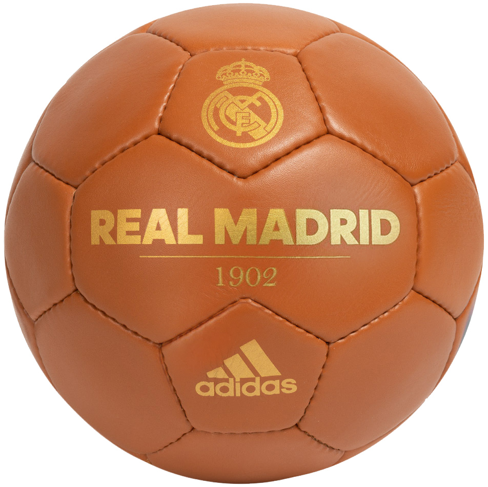 Adidas Real Madrid CE6116 für 8€ - Retro-Fußball aus braunem Synthetik-Leder