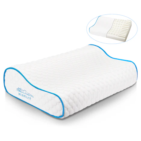 Oreiller ergonomique à mémoire de Forme, Oreiller Anti-Acariens avec particule de Massage, Oreiller Cervical avec Haute et Bas Vague