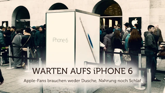 Moni Macht's - und stellt sich dem iPhone 6-Hype vor dem Applestore am Ku'Damm