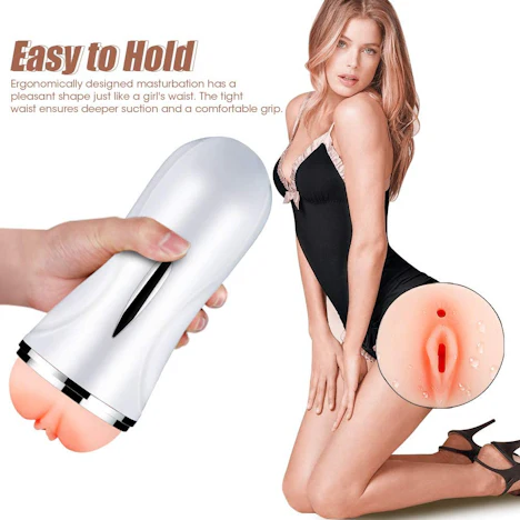 Realistische-Masturbator-für-Männer-Sexspielzeug,2-in-1 Vagina und Ass Sextoy
