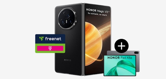 Kostenlose Zugabe! 🤯 Honor Magic V3 mit 40GB Telekom-Tarif & gratis Honor Pad X8A für 59,95€ mtl.