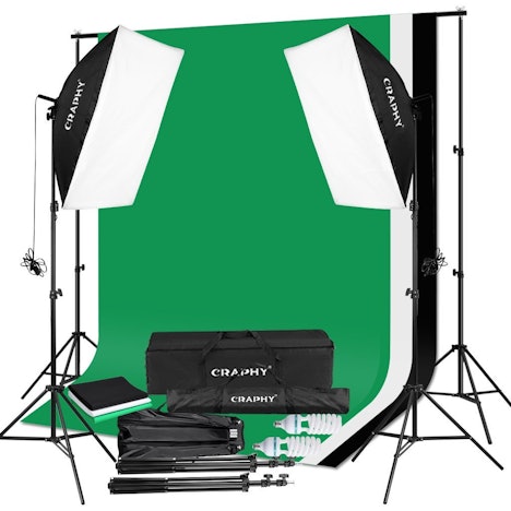 CRAPHY 2x125W Fotostudio Sets Softbox Studioleuchte Kit