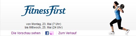 Fitness First Jahresmitgliedschaften bei vente-privee