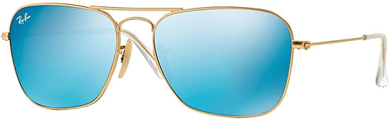 Ray-Ban Caravan RB3136 112/17 gold/blue flash im Angebot: Nur 103,00€ statt 144,77€