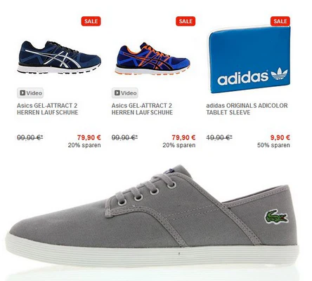Runnerspoint Sale + 20%-Rabattcode auf "Freizeit"-Schuhe - Gutschein auch auf reduzierte Ware anwendbar