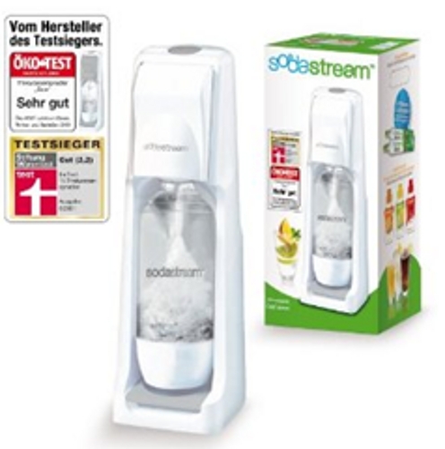 SodaStream 1011111497 Trinkwassersprudler Cool inklusive 1 Liter PET-Flasche und 1 x SST-Alu Zylinder für max. 60 L, weiß