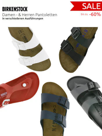 BIRKENSTOCK Damen und Herren Pantoletten ab 22,99€