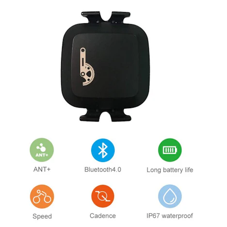 Trittfrequenzsensor Ant+ Bluetooth Fahrrad Speed Cadence Sensor Wasserdicht, für iPhone, Android