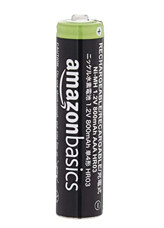 AmazonBasics – AAA-Batterien (24er-Pack), 800 mAh, wiederaufladbar (NiMH Akkus)