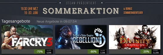 Steam Sommeraktion - jeden Tag neue Spieleangebote bis 30. Juni *UPDATE4*