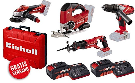 Einhell Power SET 4 Geräte, 2 Starterset, 1 Koffer