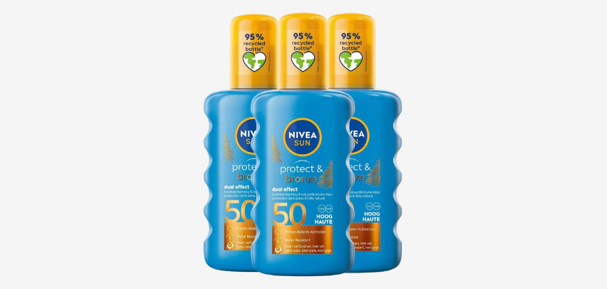 Perfekter Schutz für den Sommer! ☀️ 3x Nivea Sun Protect &amp; Bronze Sonnenspray (LSF 50) für nur 34€ 🧴