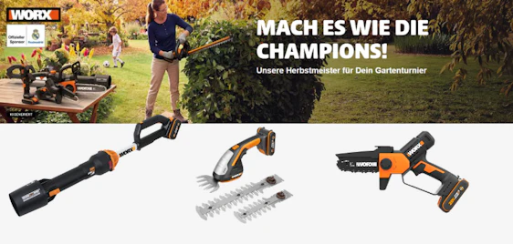 Garten fit für den Winter! 🌿 WORX Garten-Herbstrabatt-Aktion bei hagebau