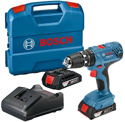 Bosch GSB 18V-21 Professional für 116€ - Schlagbohrschrauber mit 2x 1,5Ah-Akkus, Rechts- und Linkslauf