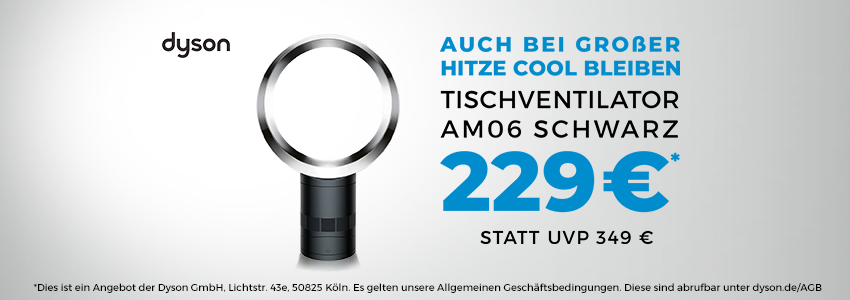 Dyson AM06 Air Multiplier für 229€ - rotorloser Ventilator