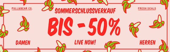 50% Sale bei Pull and Bear + 20% Gutschein + versandkostenfreie Lieferung