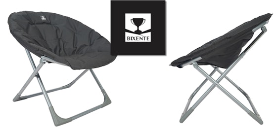 BIXENTE Lounge Klappsessel für 39€ - faltbar, gepolstert, schwarz