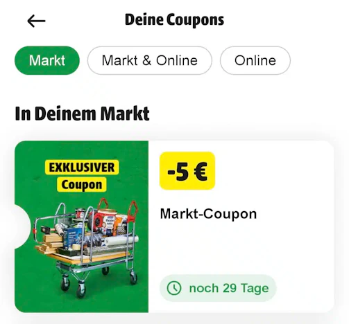 5 € App-Coupon + zusätzlicher 5 € Coupon bei hagebau mit Partner-Card