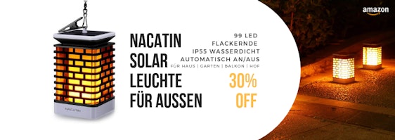 30% rabatt Solarleuchte für Außen